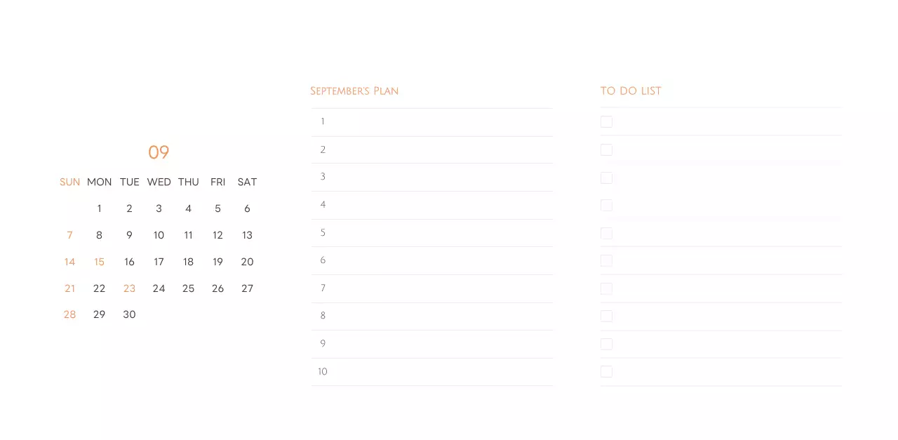 白と黒のシンプルな2025年版数字卓上カレンダー