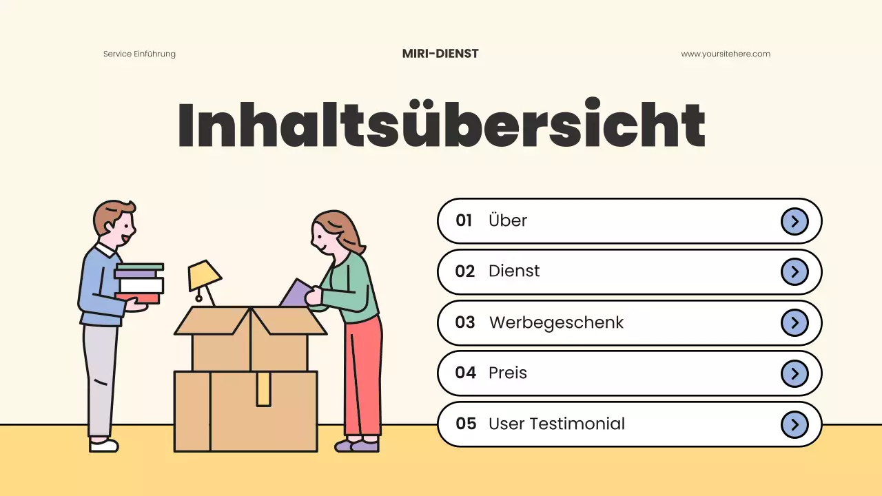 beige moderne Umzugsanzeige