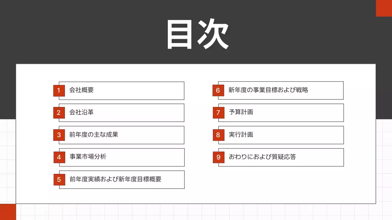 黒 モダン ビジネス 企画書 プレゼンテーション