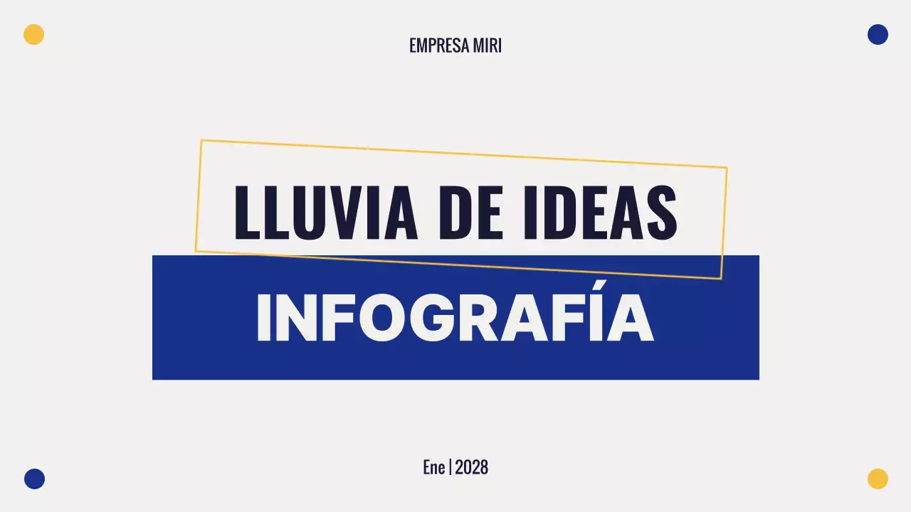 yellow modern brainstorming presentation