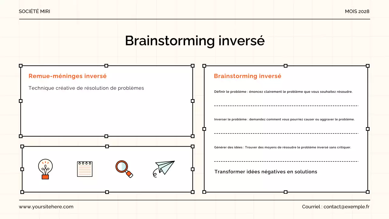 orange modern brainstorming guide