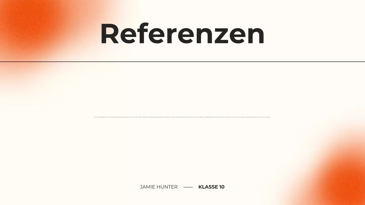 schwarz-orange moderne biographie kurs präsentation