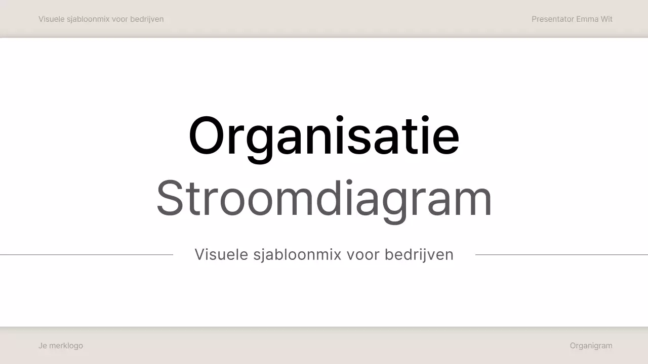 grijze minimale collectie organigrammen layout
