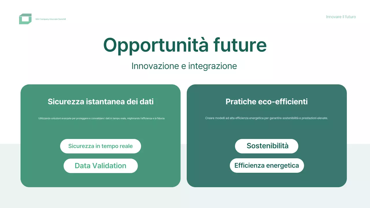 design verde e moderno per conferenze