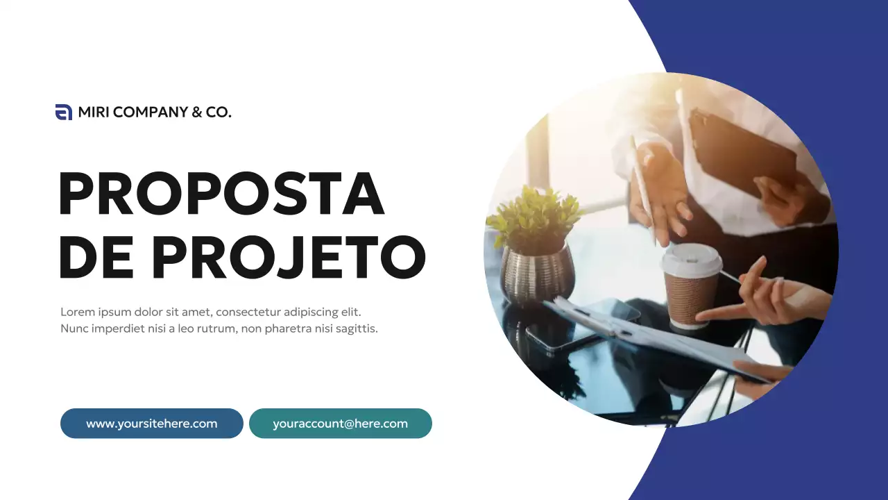 proposta comercial moderna azul