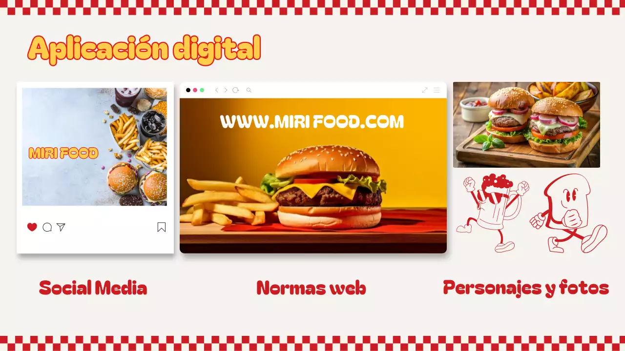 directriz de la marca retro roja