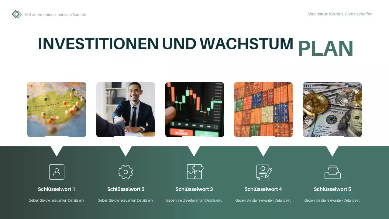 green minimal Jahresbericht Businessplan