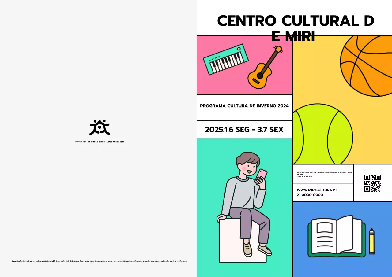 Promover programas de centros de cultura pop com uma variedade de ilustrações