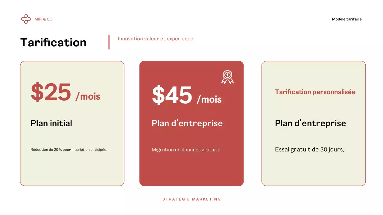 Plan d'affaires Red Modern