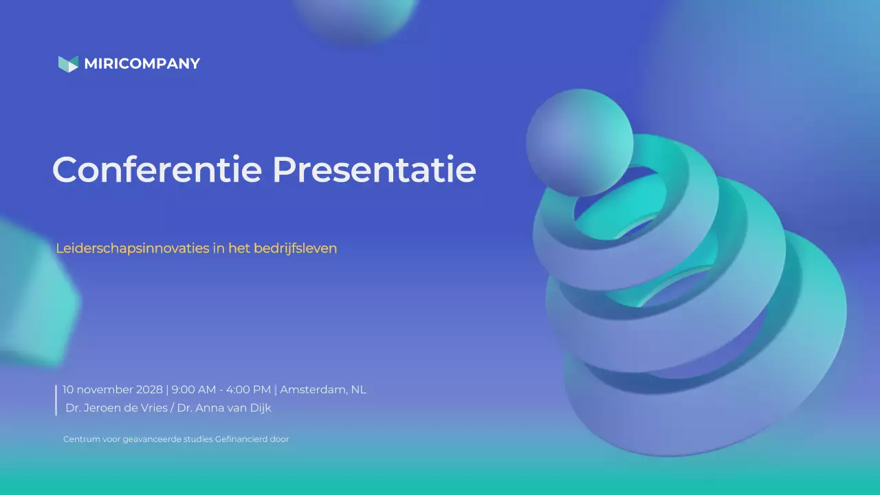 blauw modern zakelijke aankondiging