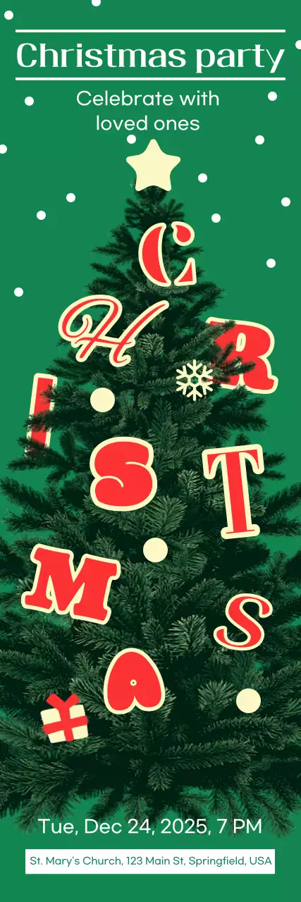 Abstract Neat Christmas Invitation