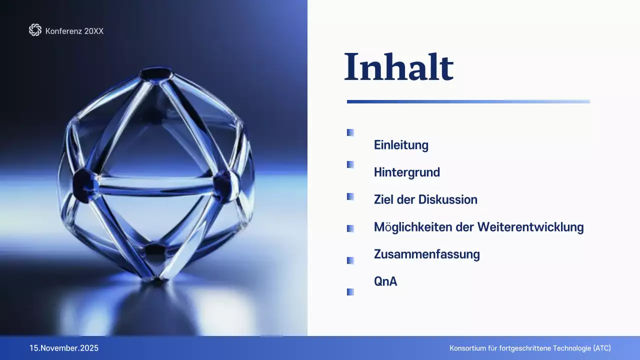 blue modern future Konferenzankündigung