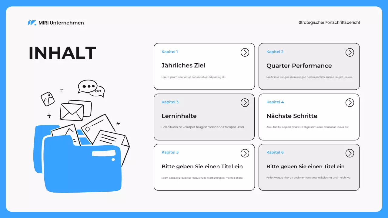 blue modern business report