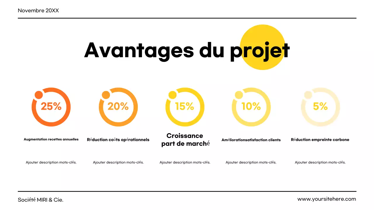 document de projet moderne jaune