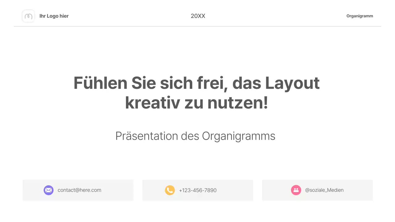 Buntes einfaches Organigramm Infografik Layout
