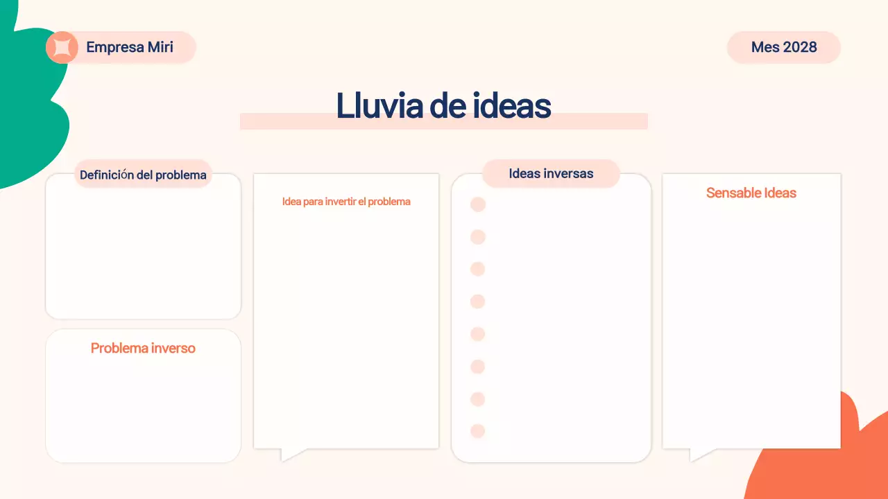 material de brainstorming moderno beige