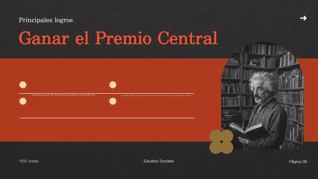 plantilla de presentación de biografía vintage beige