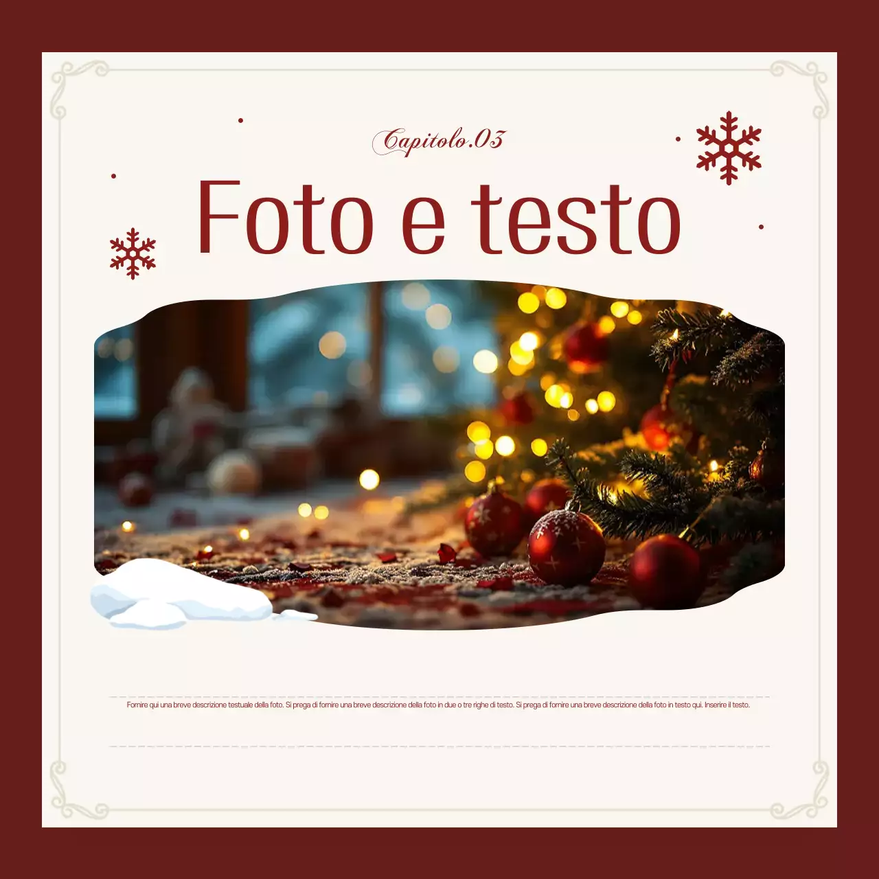 Promuovere un evento natalizio di classe in beige