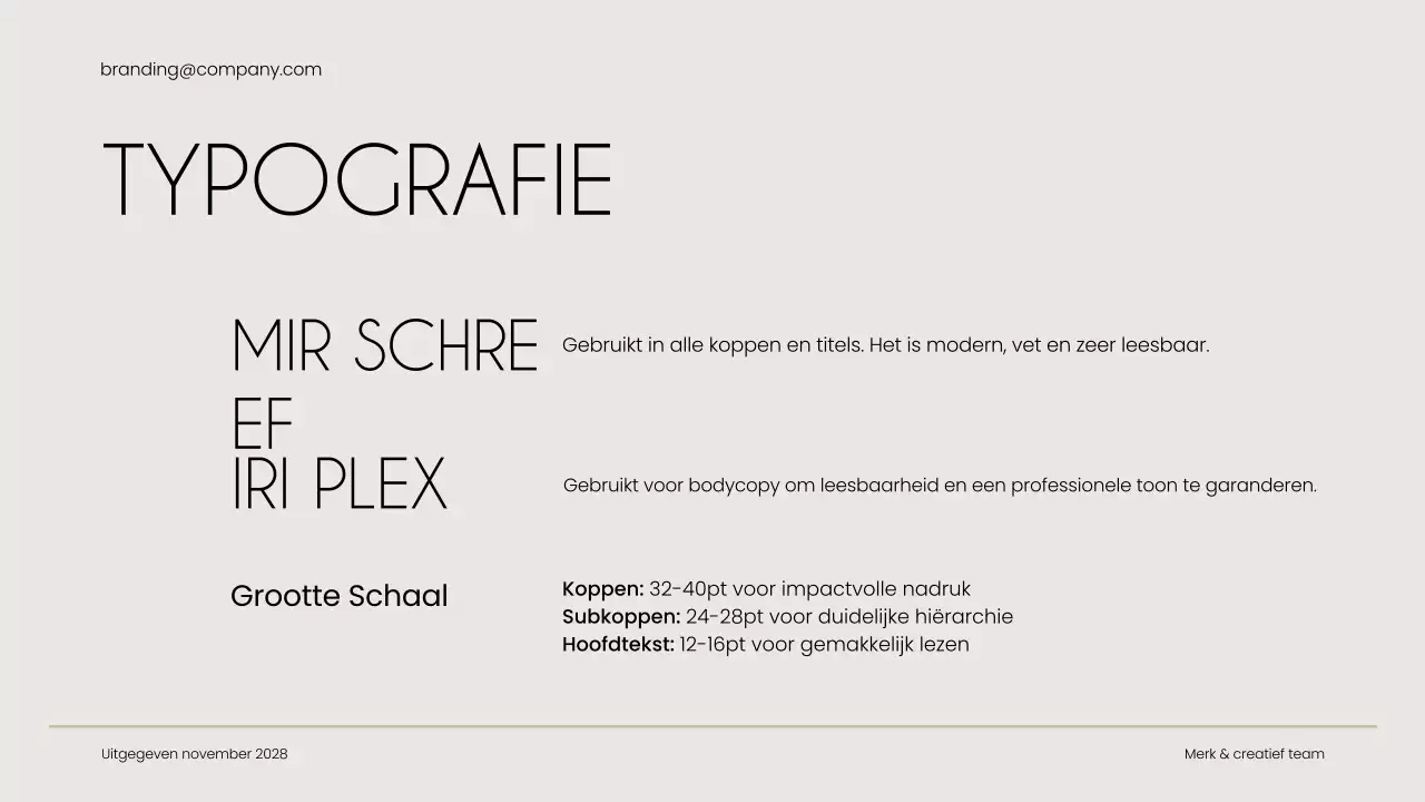 beige moderne merkgids