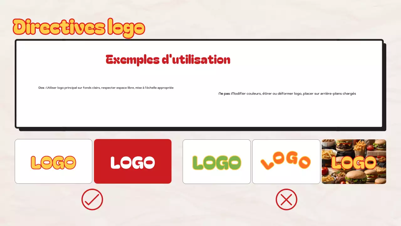 ligne directrice de la marque red retro