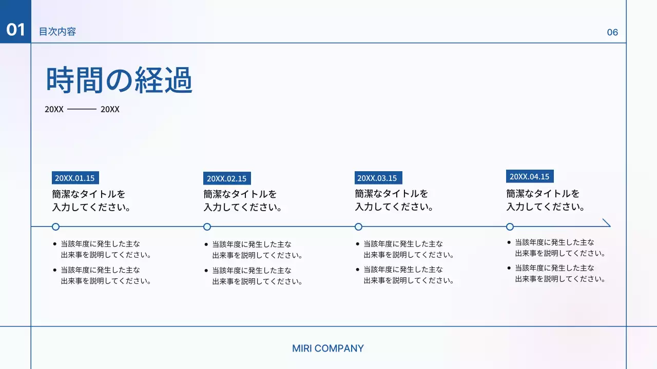青 シンプル プラン プレゼンテーション