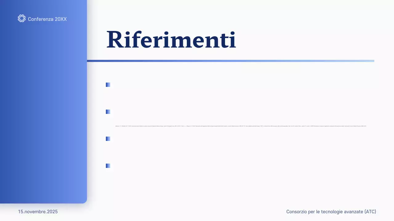 annuncio della conferenza sul futuro moderno blu