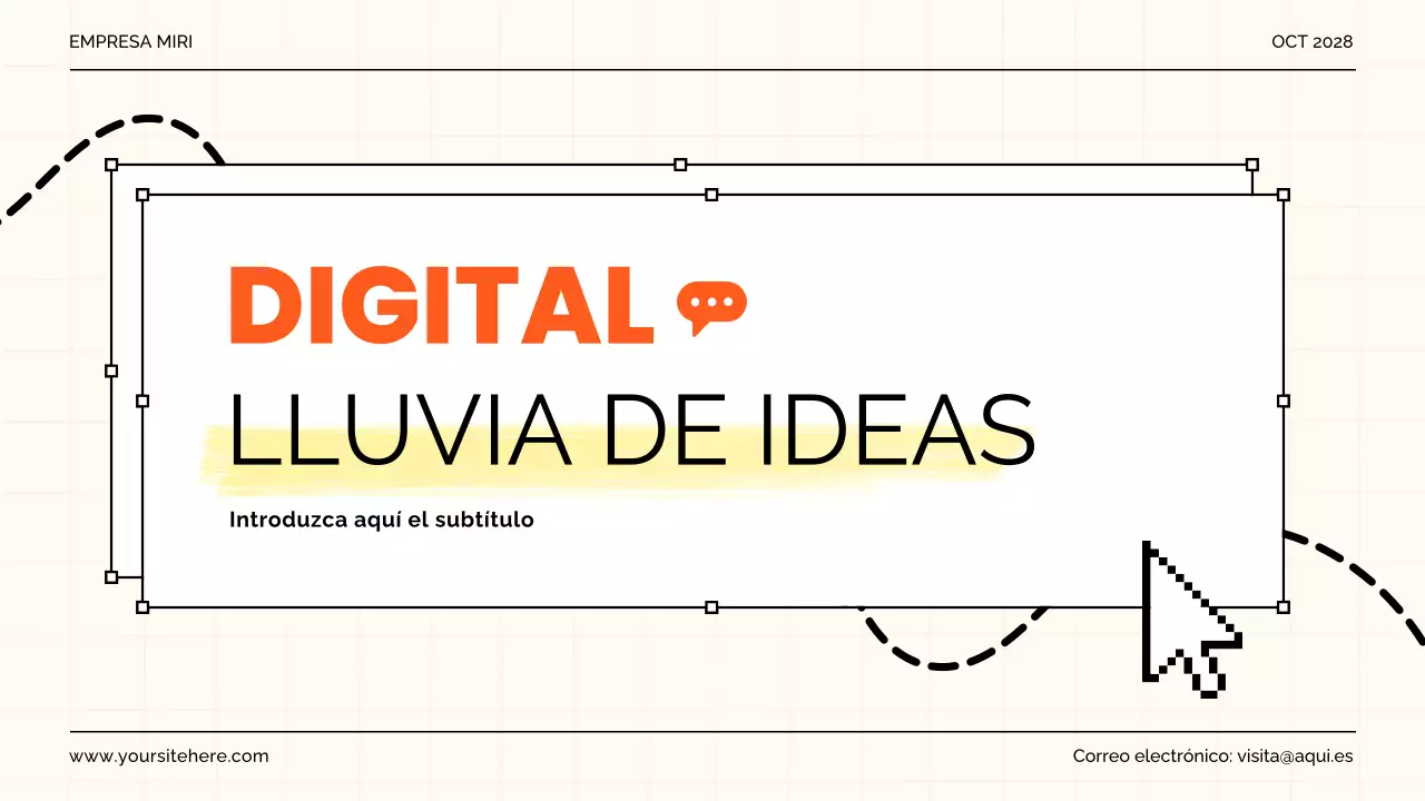 guía de brainstorming orange modern