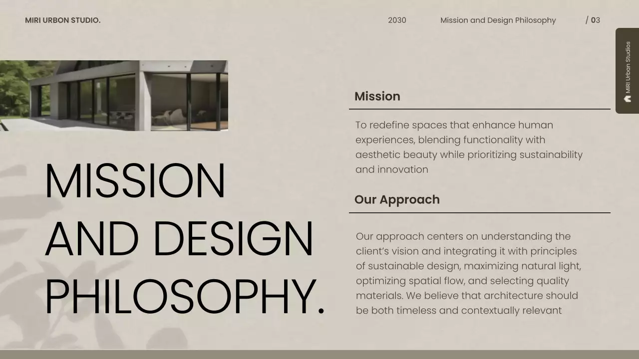 Beige Modern Architecture Portfolio Presentation