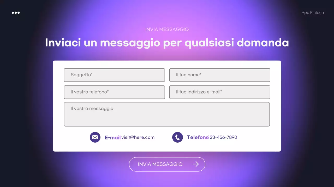 promozione fintech moderna viola