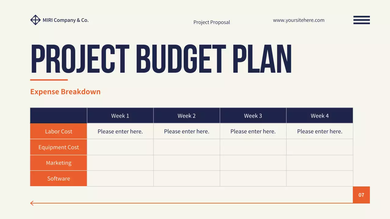 오렌지 모던 프로젝트 제안서 문서 프레젠테이션