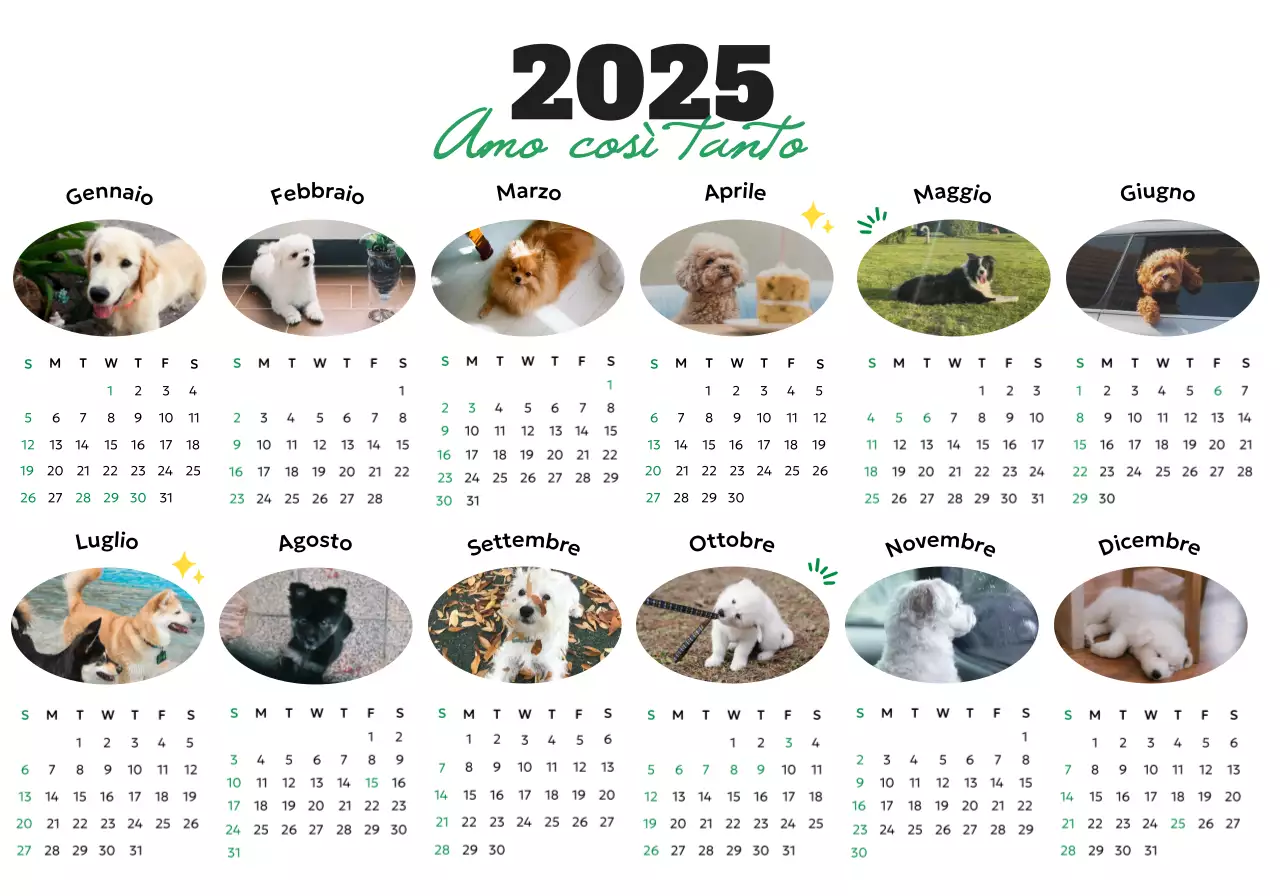 Astratti calendario carino