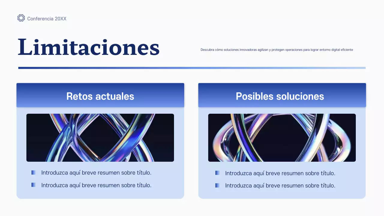 anuncio de la conferencia blue modern future