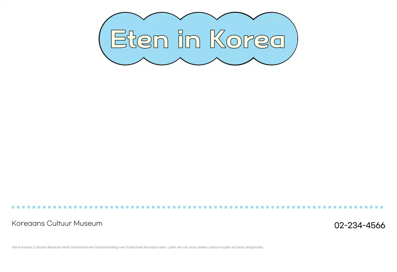 Mint Traditionele Koreaanse Voedsel Postkaart