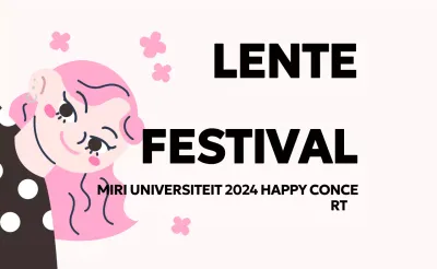 Een roze en schattig lentefeest met schattige illustraties