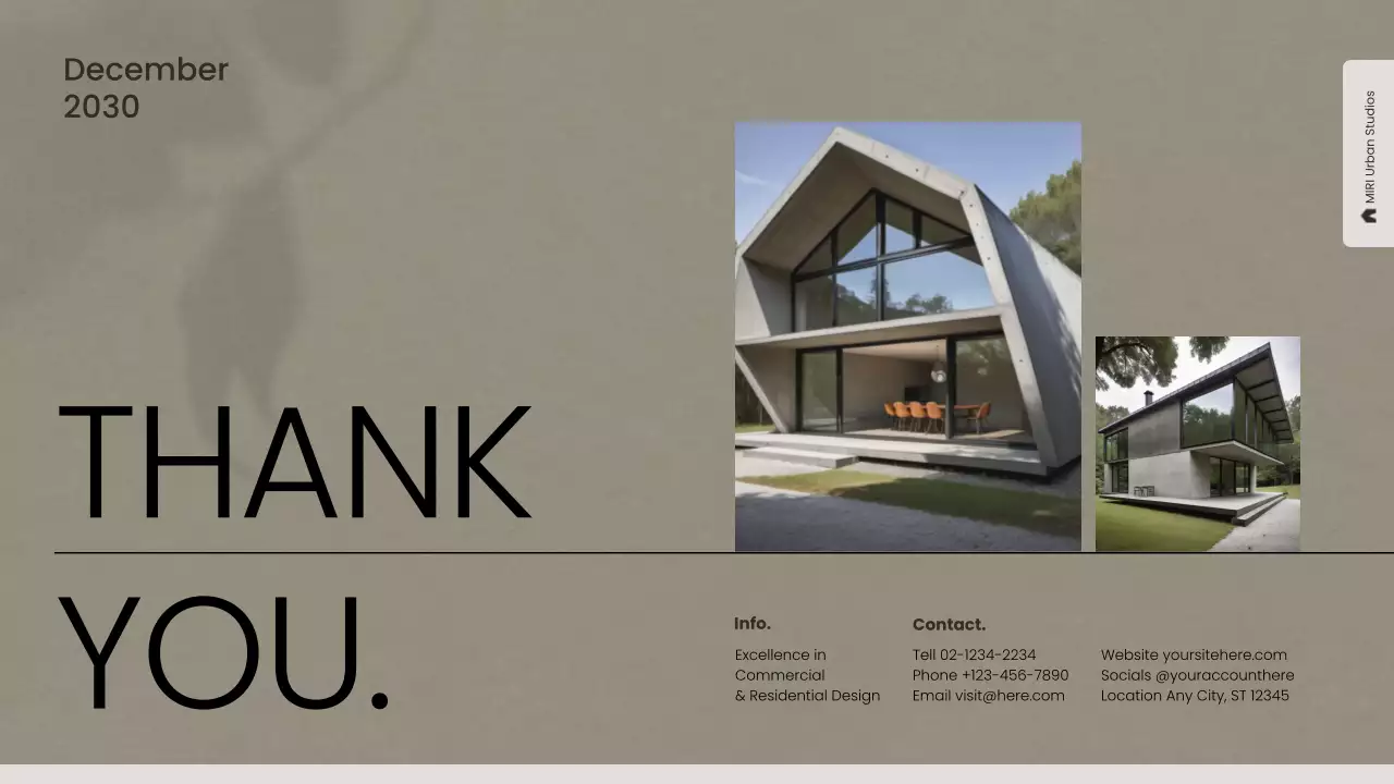 Beige Modern Architecture Portfolio Presentation