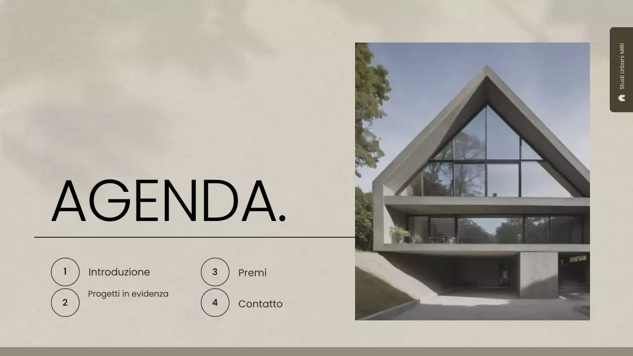 portfolio di architettura moderna grigia