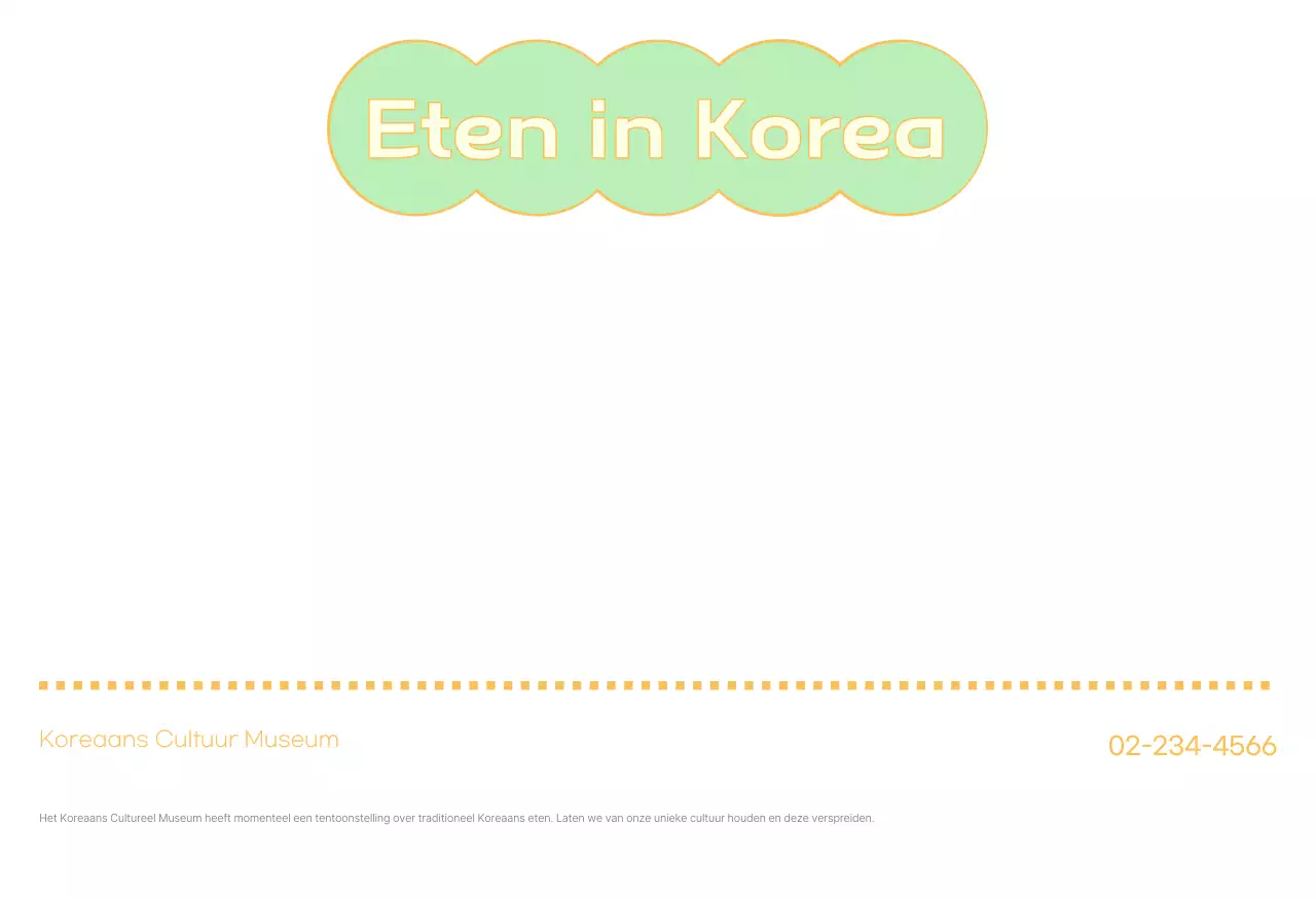 Mint Traditionele Koreaanse Voedsel Postkaart