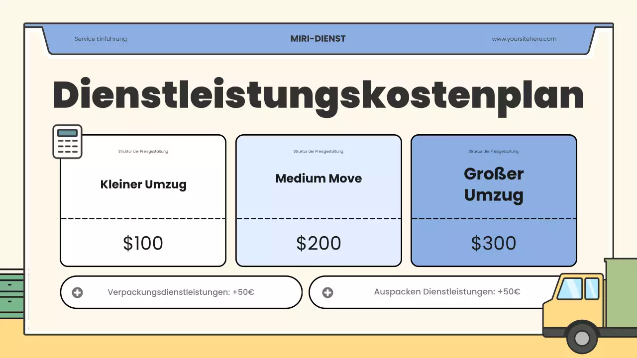 beige moderne Umzugsanzeige