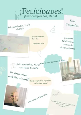 Tarjeta de feliz cumpleaños con sabor a menta