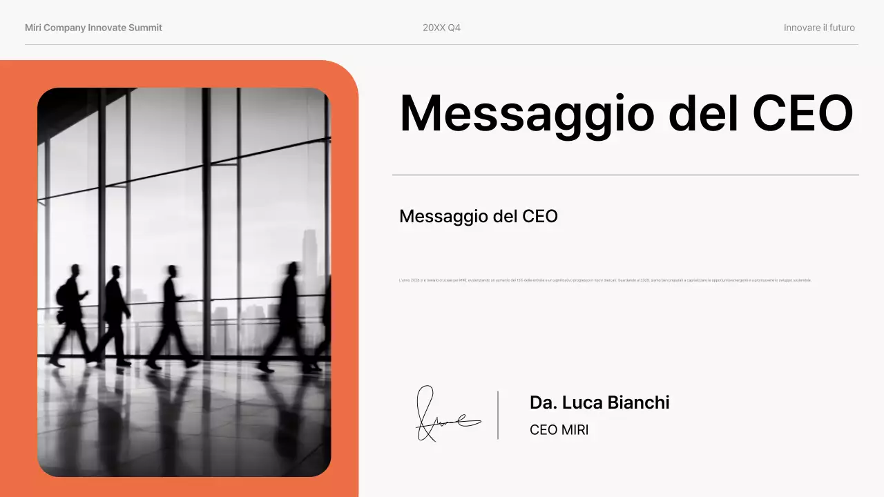 presentazione aziendale moderna arancione