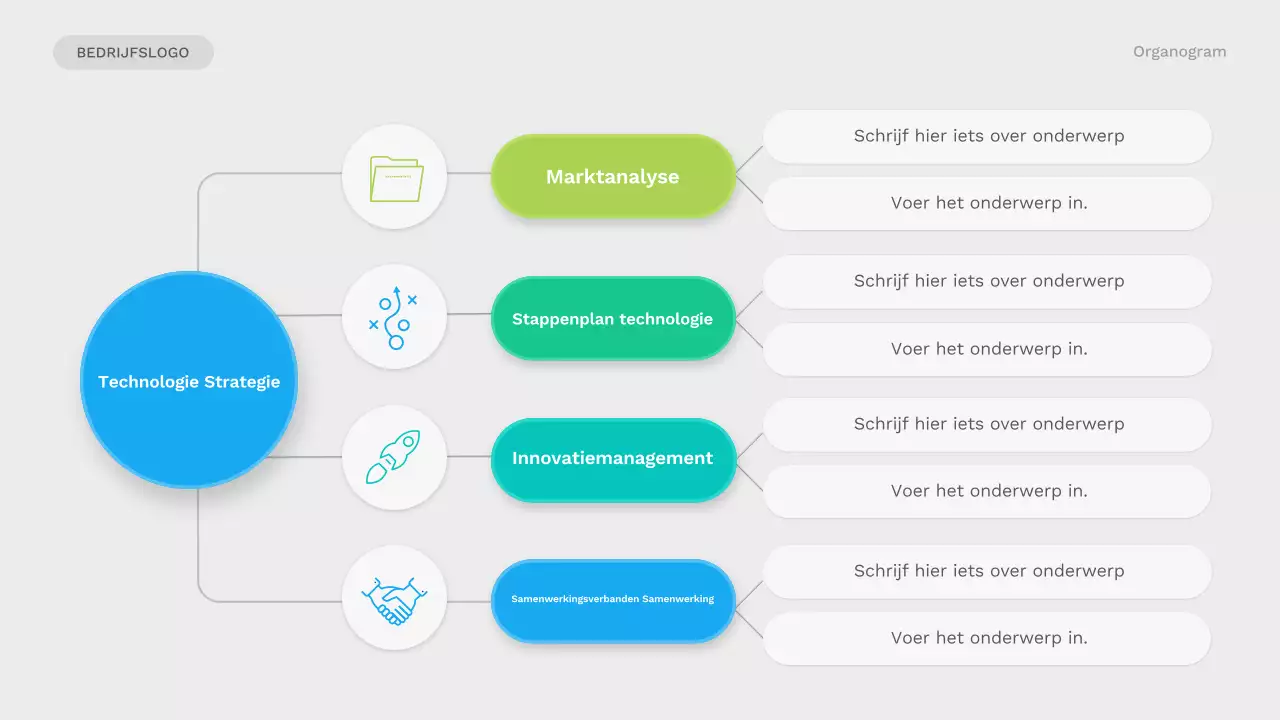 groene moderne collectie organigrammen layout