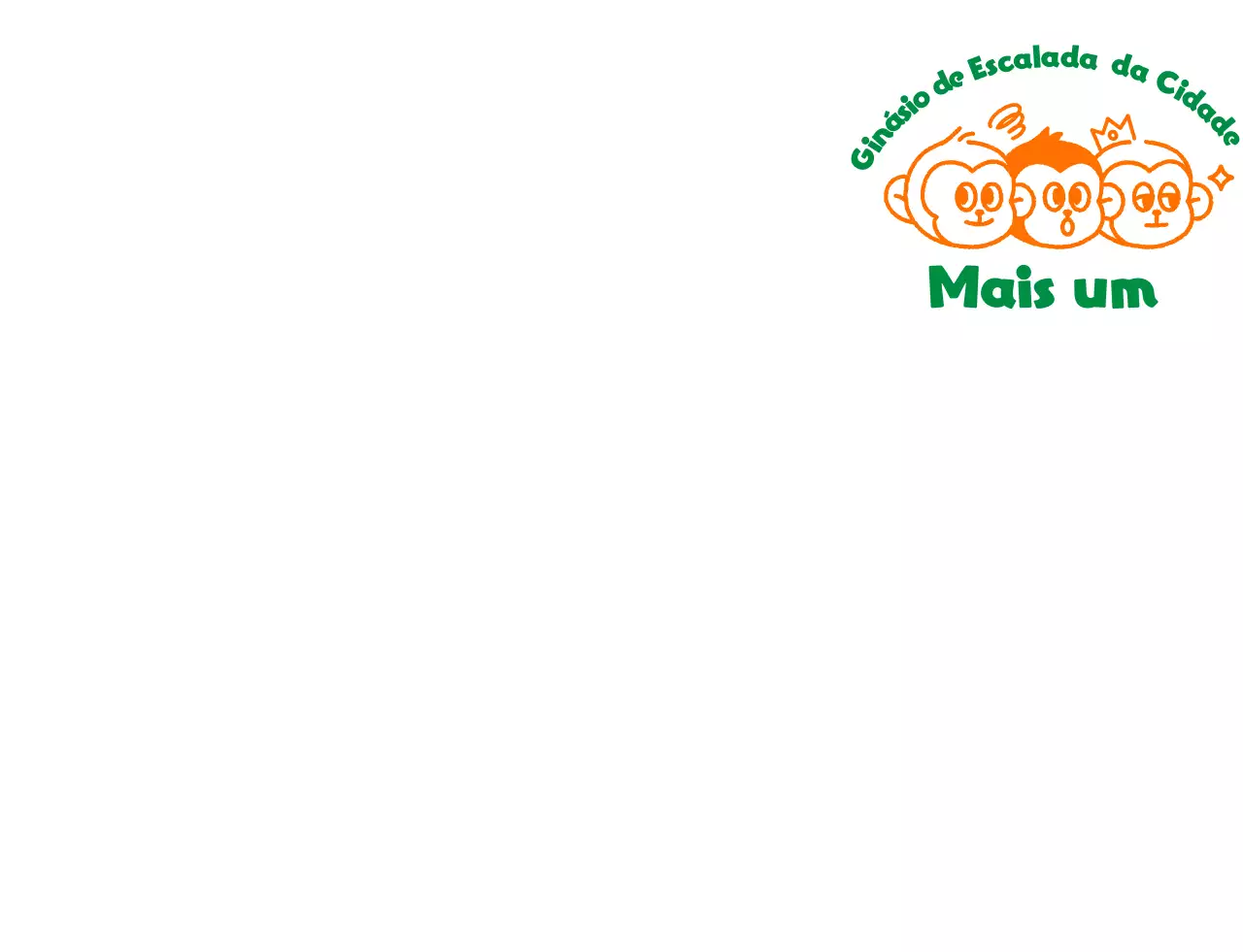 Logótipo de exercício físico com ilustração de um macaco
