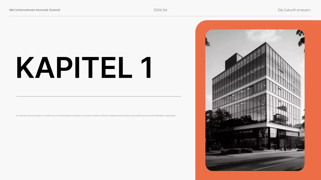 orange moderne Geschäftspräsentation