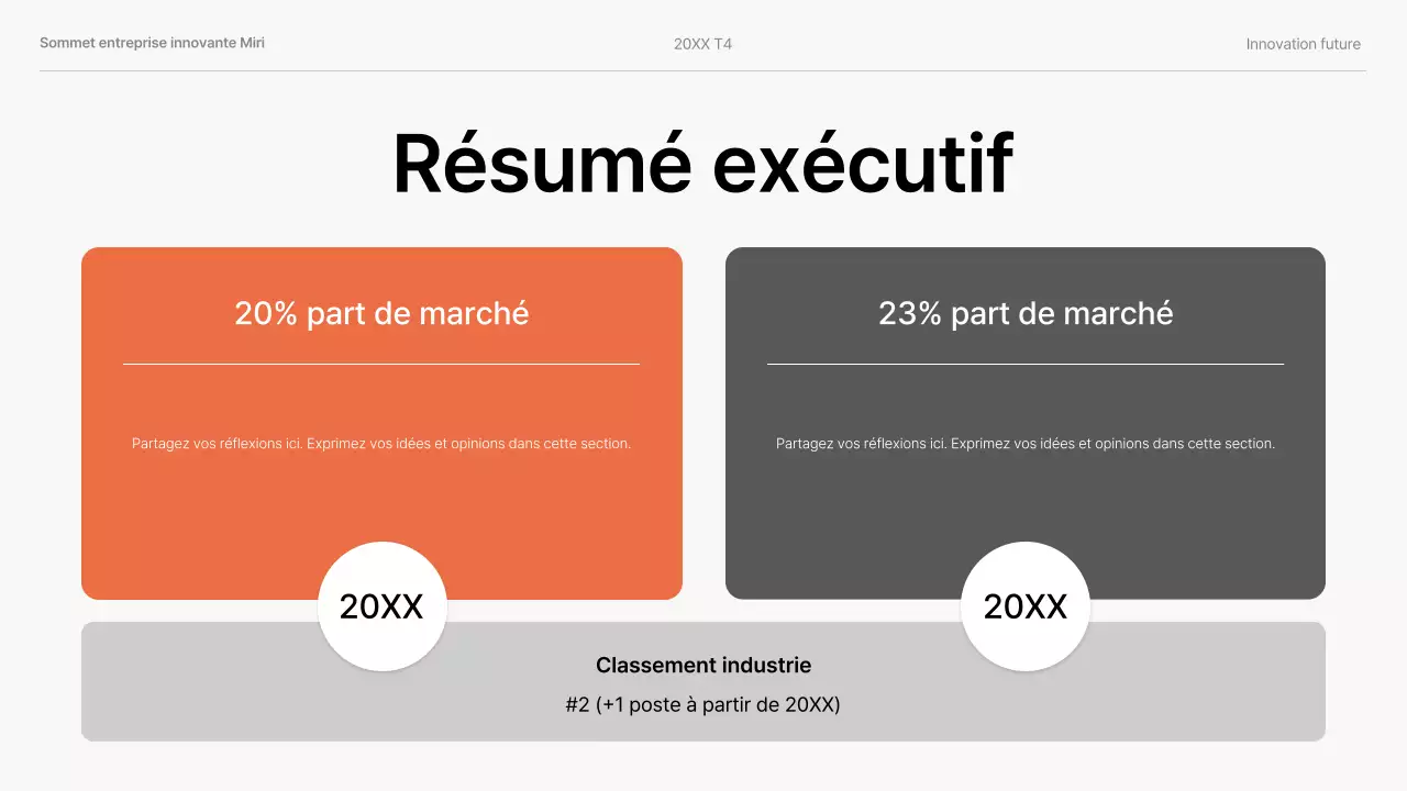 Présentation d'entreprise moderne de couleur orange
