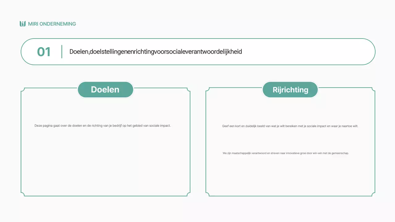 Eenvoudige sociale impactrapportage in chartreaskleuren