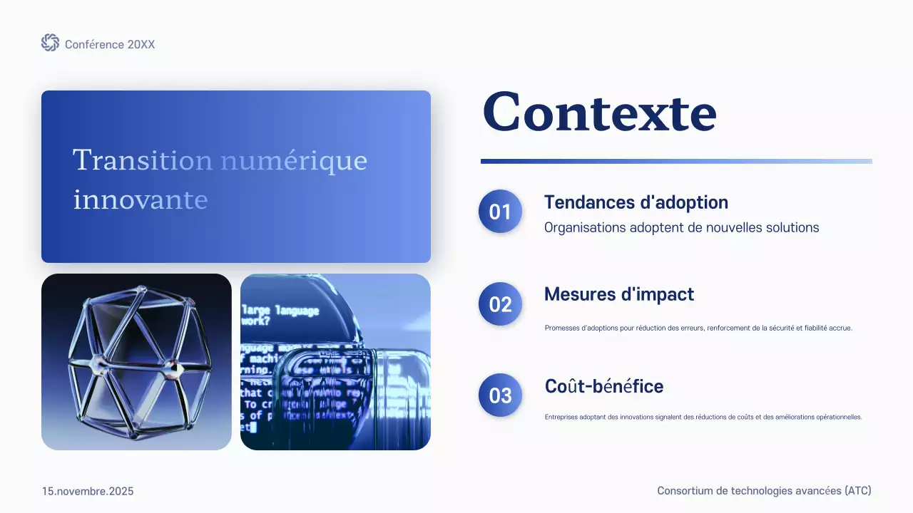 annonce de la conférence blue modern future