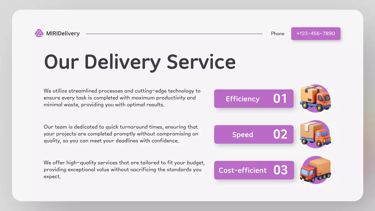 Purple Modern Delivery Promotion Presentation