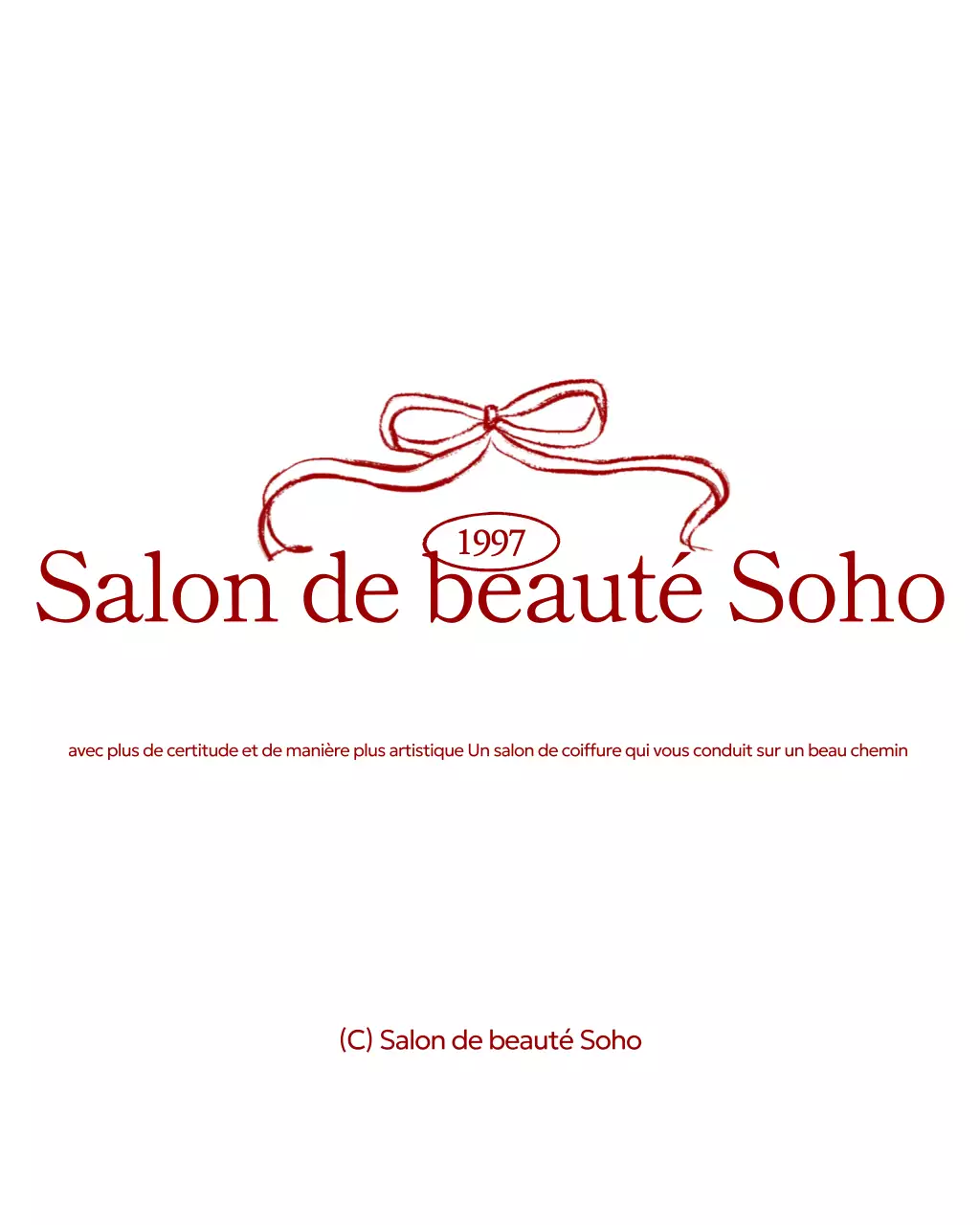 Logo simple d'un salon de beauté