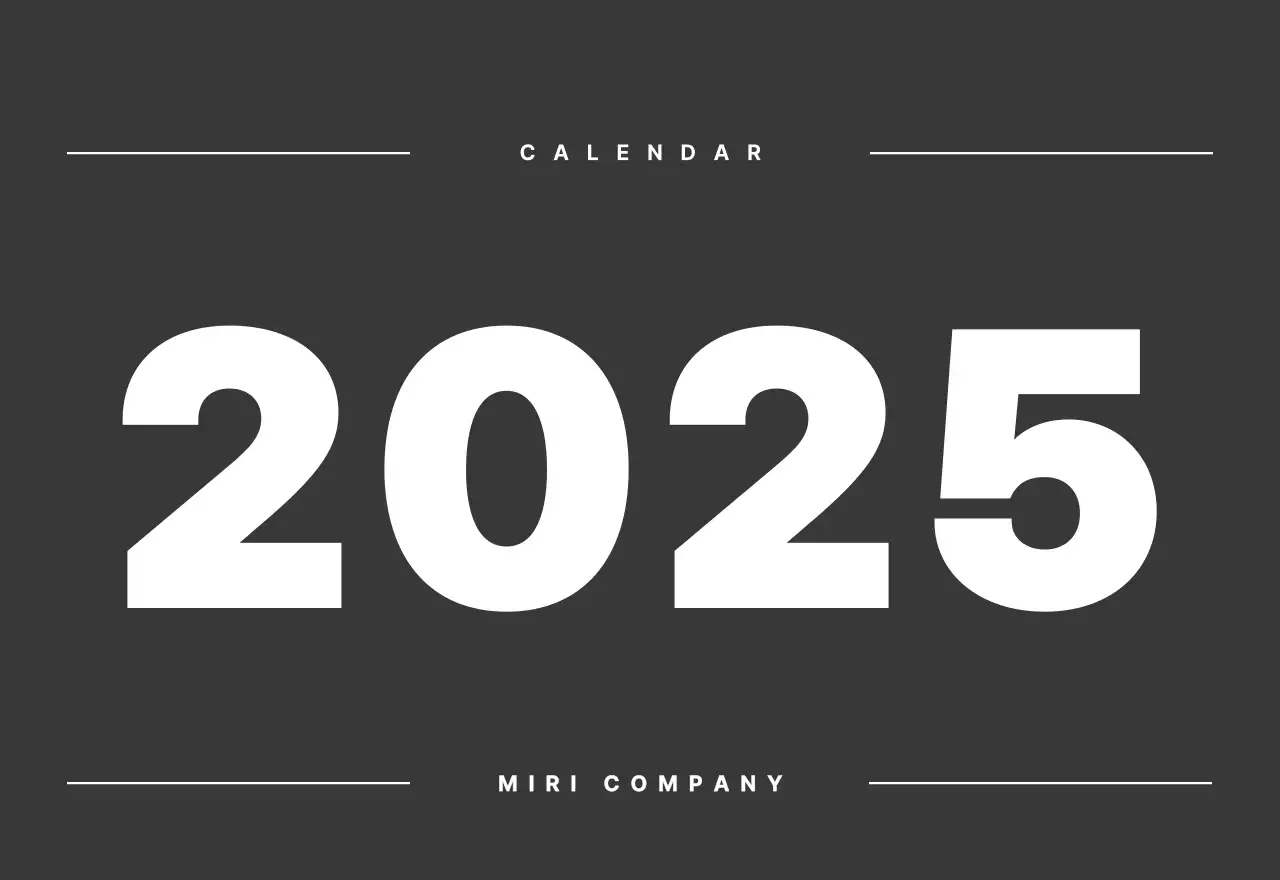 カラフルでシンプルな数字カレンダー