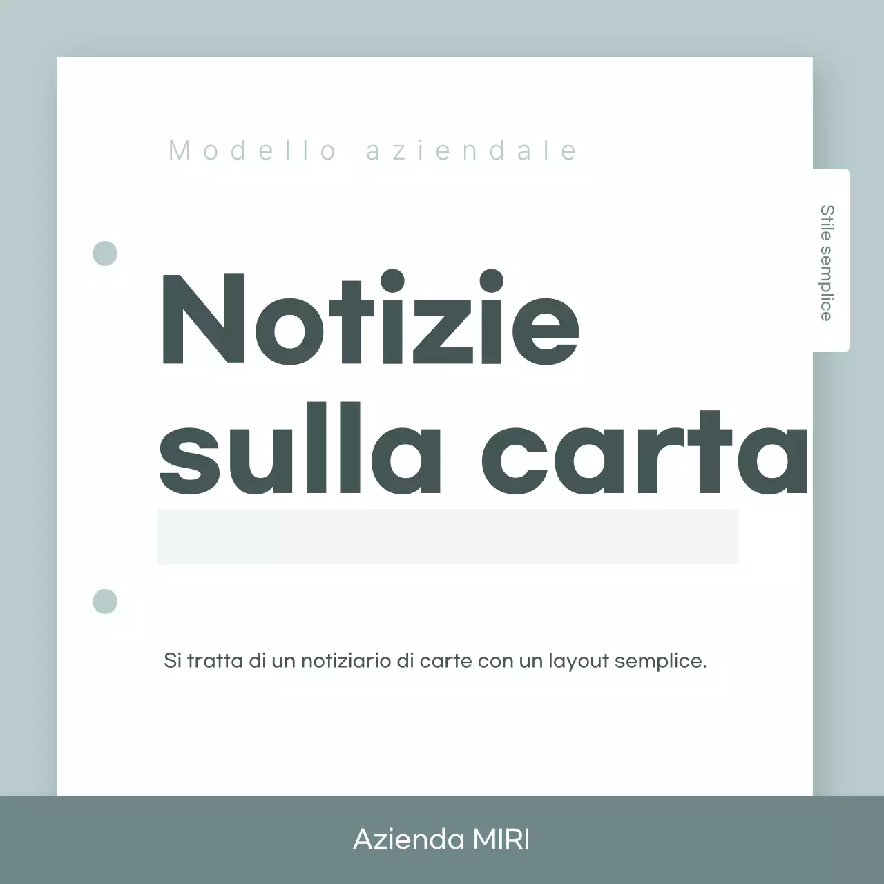 Menta Modello semplice di annunci